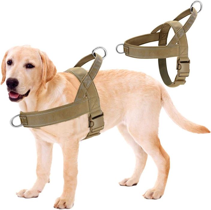 Odblaskowe szelki dla psów , zapobiegające ciągnięciu L