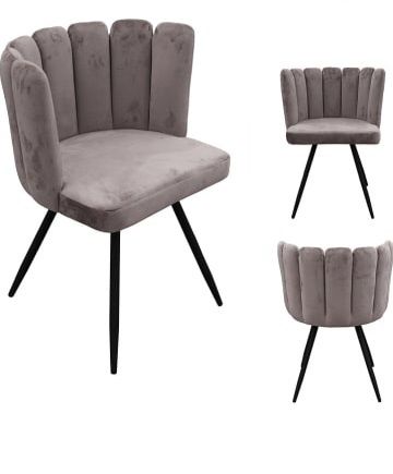Nowe krzesło szare welurowe home deco factory 2szt