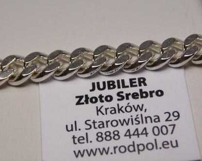 Srebrna bransoletka pancerka 21,5 cm. 5 mm.