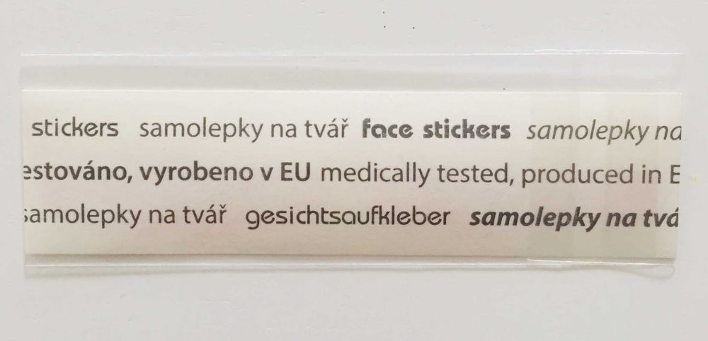 Super naklejki na twarz flaga Polska biało-czerwona - opak. 100x2szt.