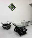 Stolik z bloku silnika V8 Audi RS6 RS5 S5 RS7 Premium ModernArtWorks™