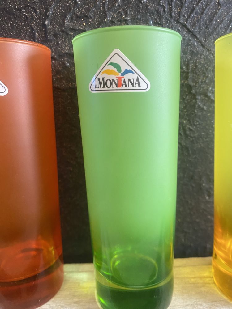 Szklanki do drinkow Montana. Kolorowe szklo