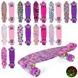 Пенни борд Profi МS 0749 Penny Board ПУ колёса свет Скейт розовый