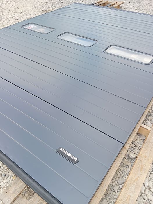 Brama garażowa segmentowa panelowa grafit 304x396 h wysoka