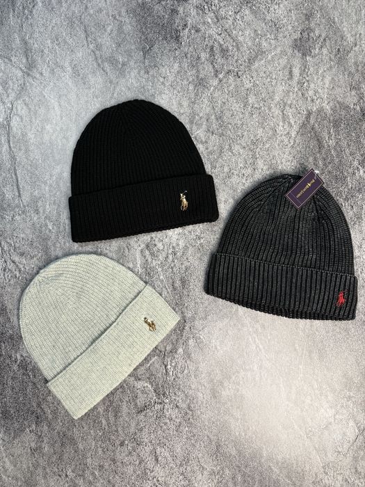 шапка мужская ralph lauren шерсть черная бежевая тай дай