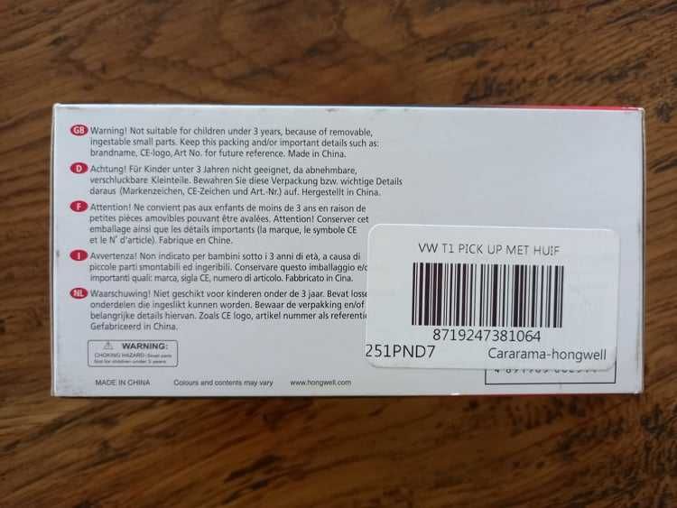 VW Kombi T1 Pick Up (Cararama)