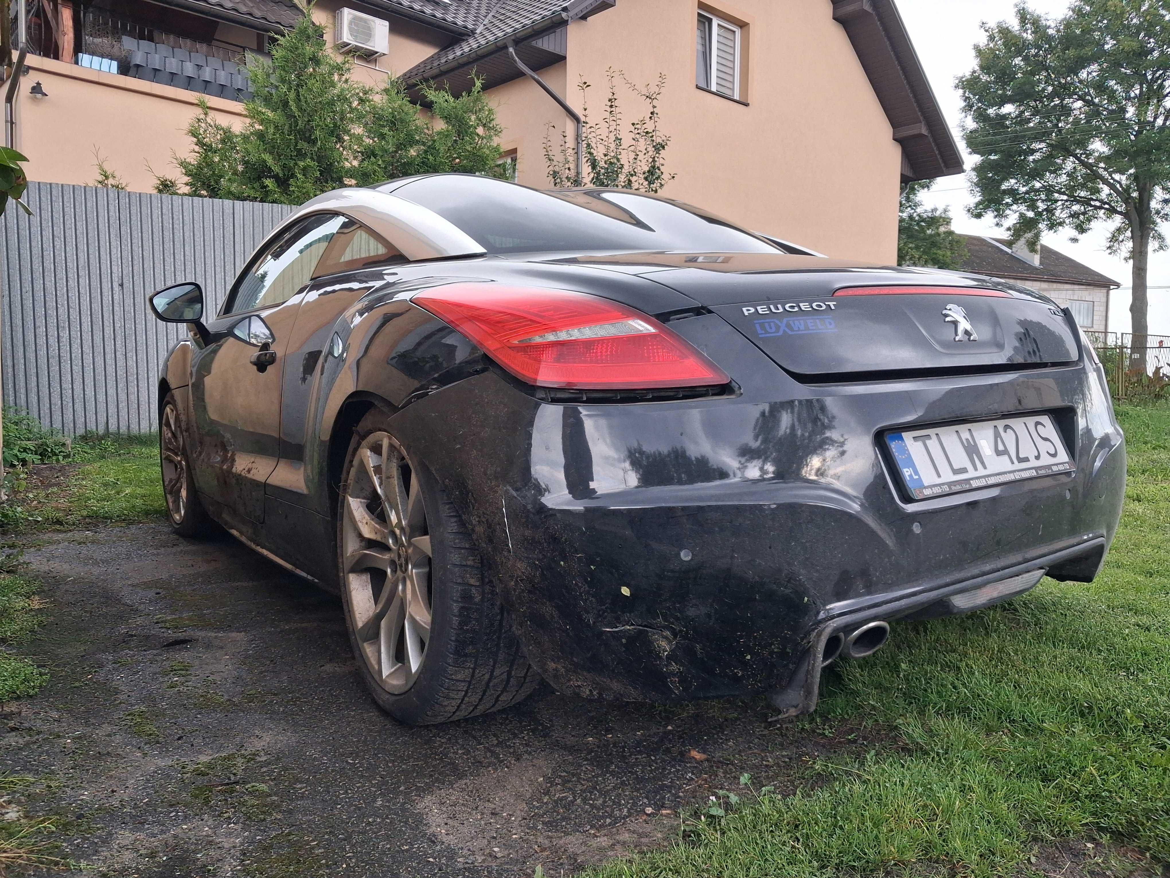 RCZ peugeot uszkodzony