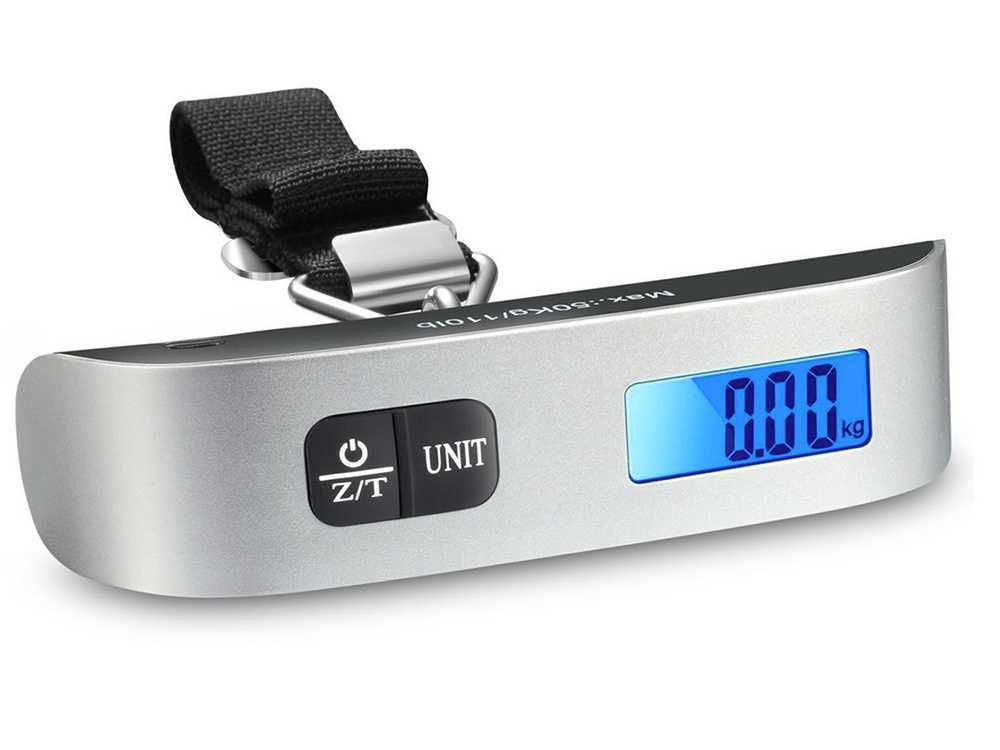 Waga ELEKTRONICZNA BAGAŻOWA Lotnicza Podróżna Turystyczna LCD 50kg
