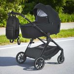 Коляска дитяча EL CAMINO ME 1126 GENESIS Jet Black • дитяча коляска