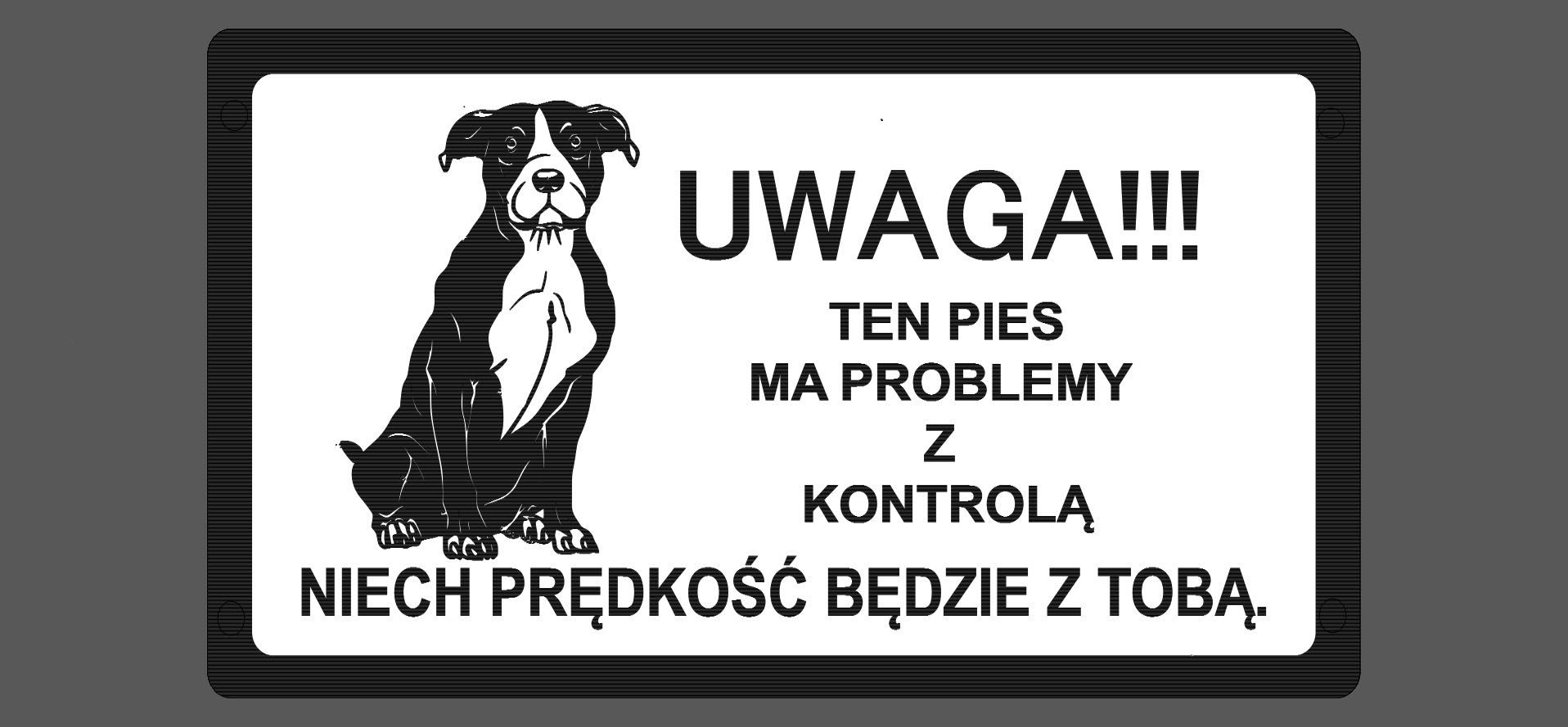 Tabliczka uwaga pies