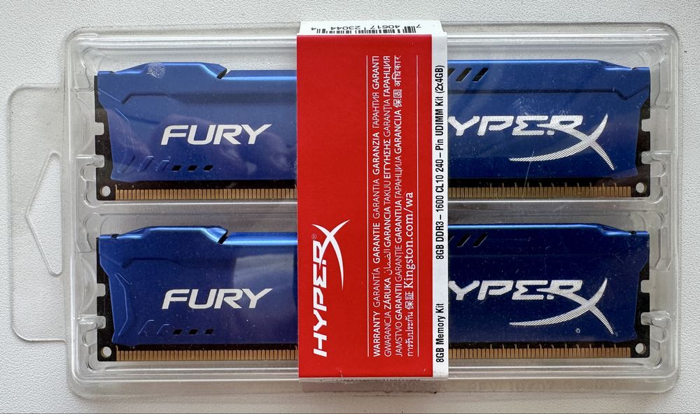 Оперативна пам'ять HyperX DDR3-1600 8192MB PC3-12800 (2x4096) FURY