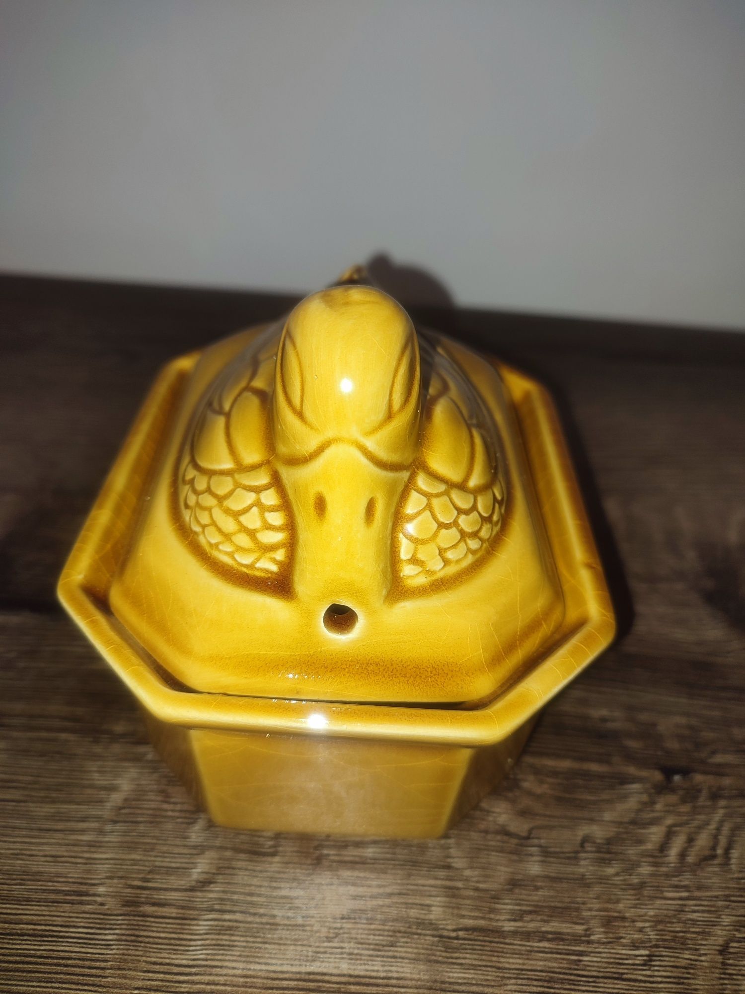 Kaczka ceramiczna, pojemnik, teryna