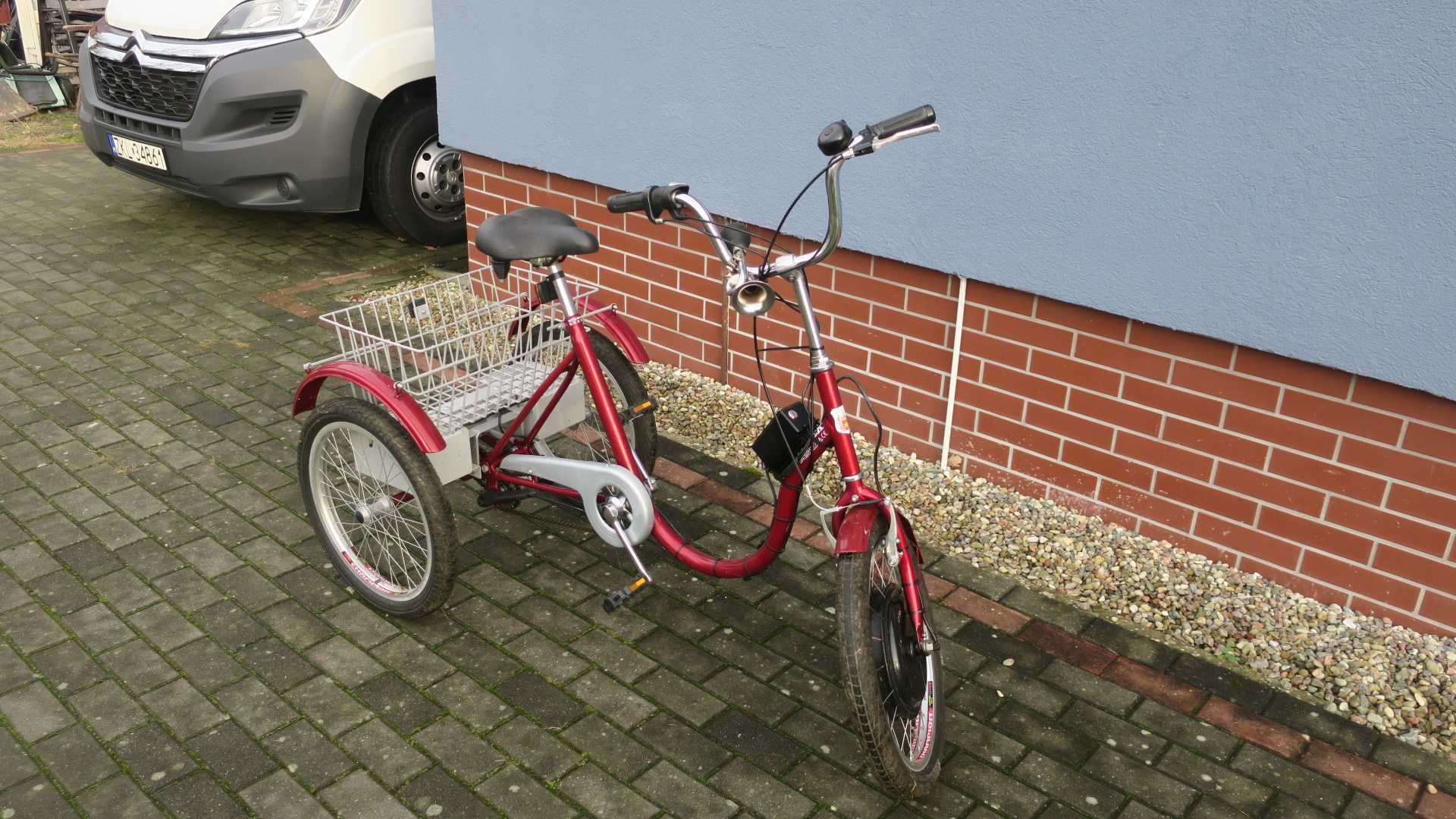 Rower trójkołowy elektryczny