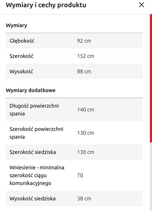 Łóżko z funkcją spania
