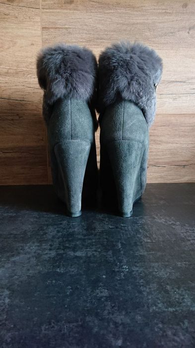 Жіночі черевики, натуральна замша/хутро39р