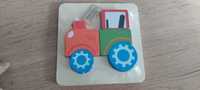 DREWNIANE PUZZLE traktor playtive 12m