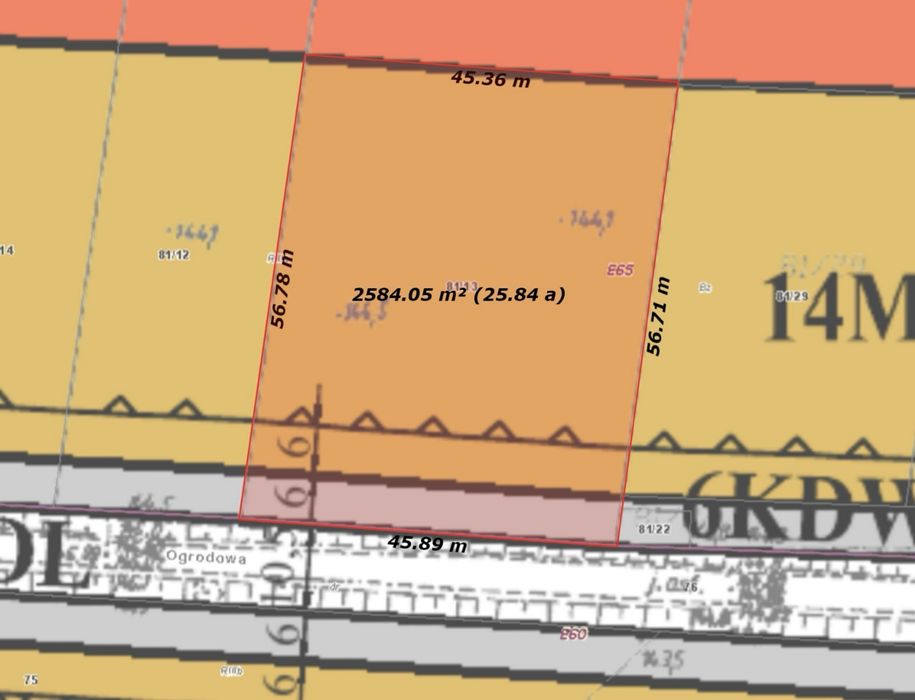 Działka budowlano-usługowa 1ha, Krzyżowice