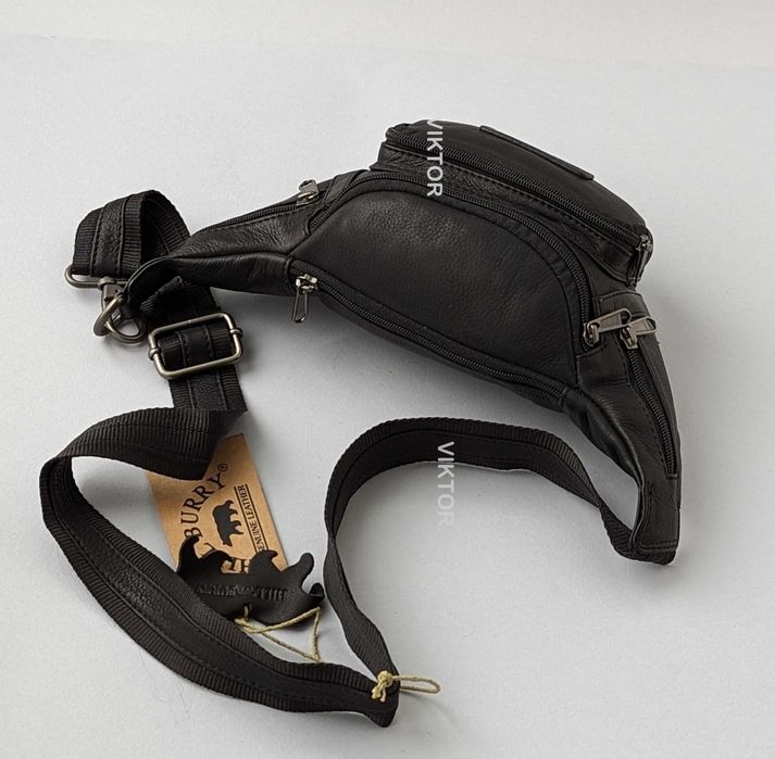 Кожаная сумка-бананка Hill Burry 3044. Германия. Шкіряна сумка