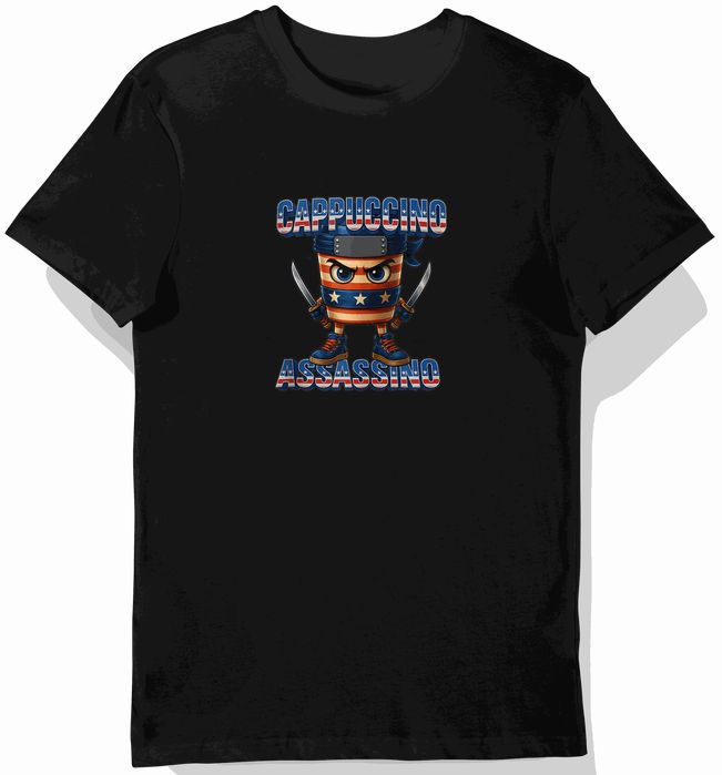 Koszulka dziecięca czarna – Italian Brainrot – Brainrot prezent 104