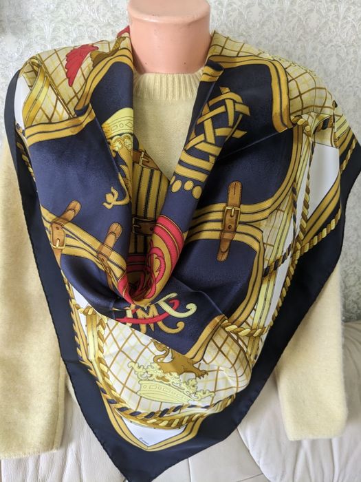 Hermes шовкова хустка шов роуль  оригінал шарф преміум бренду