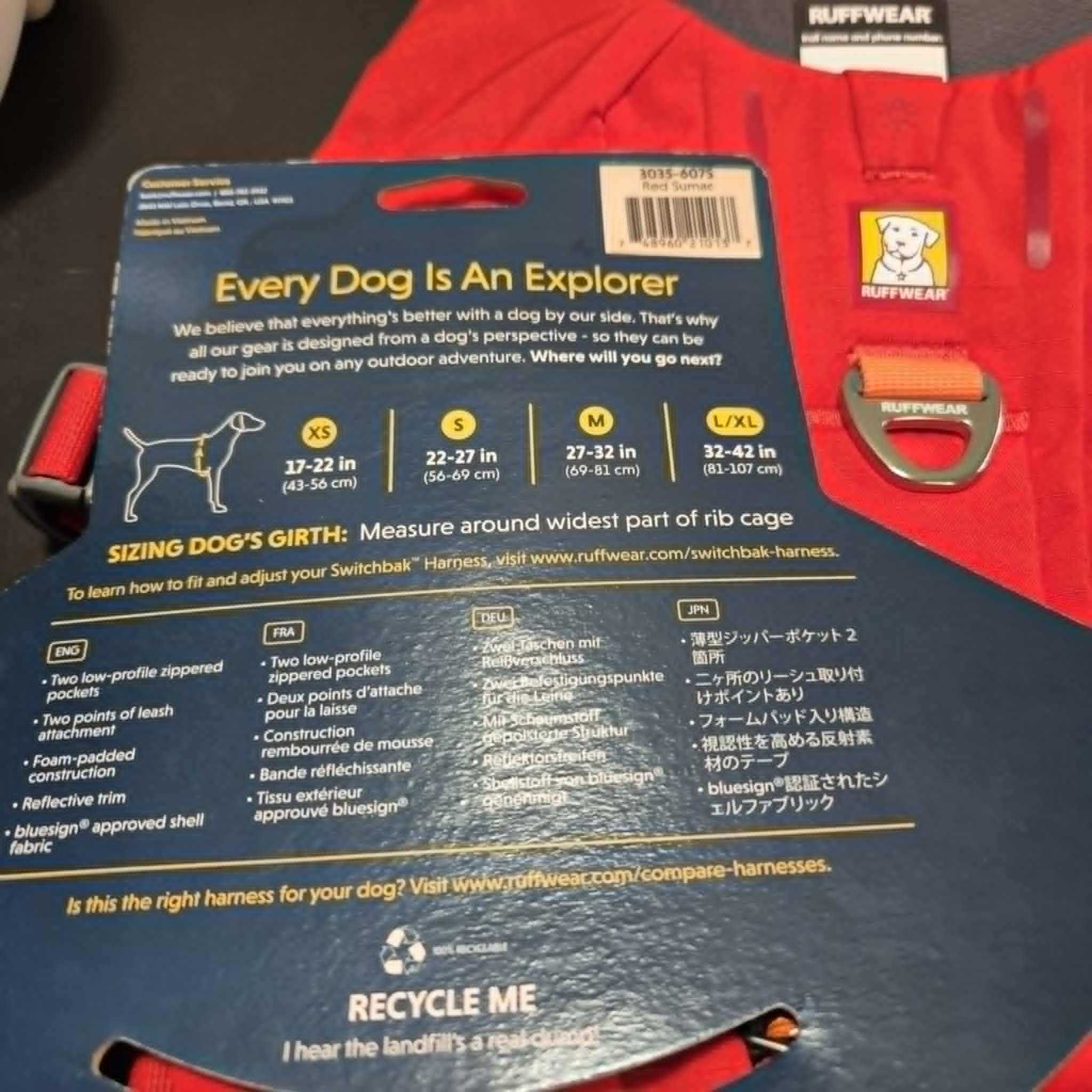 uprząż,szelki dla psa z kieszeniami ruffwear rozmiar M
