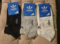 Skarpety męskie 41 - 46 Adidas 3 szt mix stópki białe szare czarne