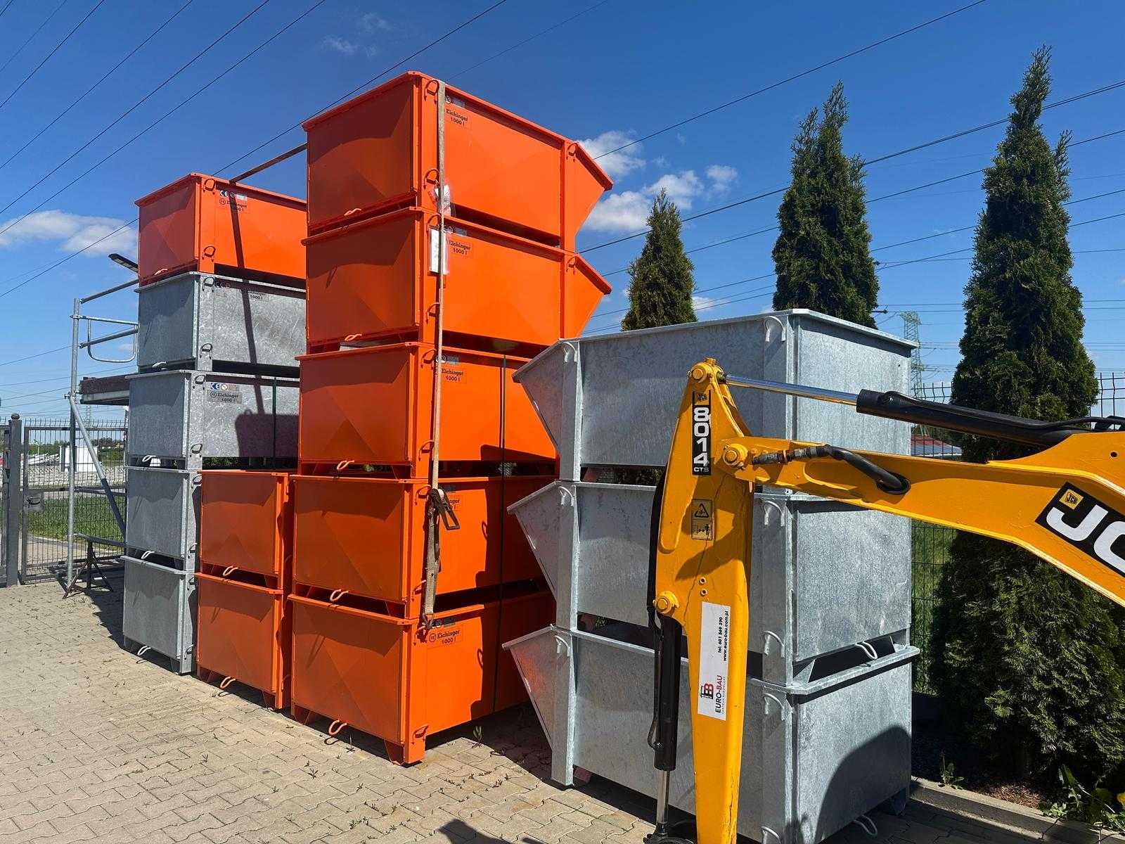 Pojemnik dźwigowy do betonu zbiornik 750L zaprawy gruszki