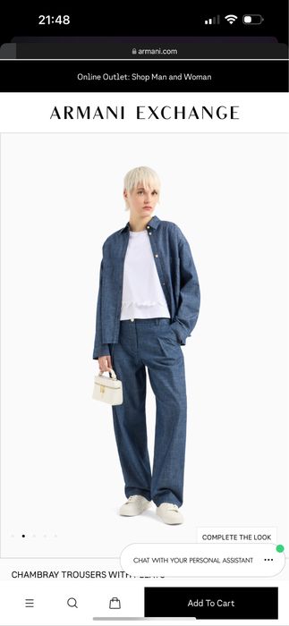 Джинии armani exchange