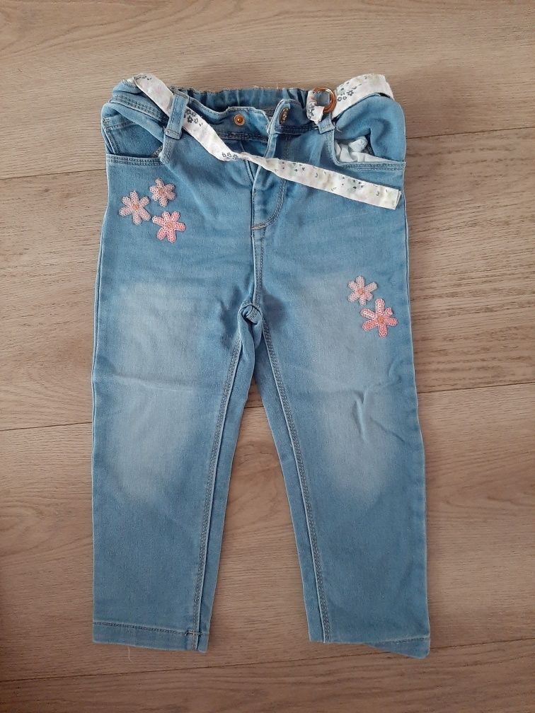 Jeansy spodnie dla dziewczynki rozmiar 98 3 szt