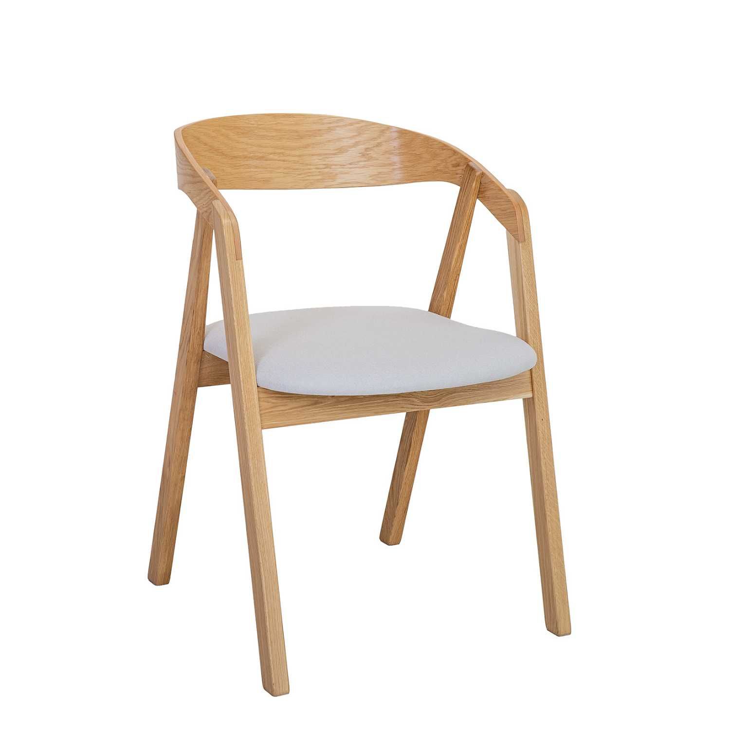 Krzesło dębowe NEO skandynawskie drewniane dębowe tapicerowane