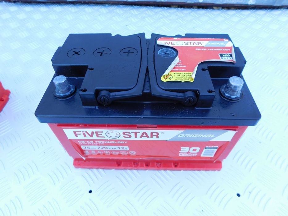 Akumulator samochodowy firmy FIVE STAR 12 V 75 Ah 720A
