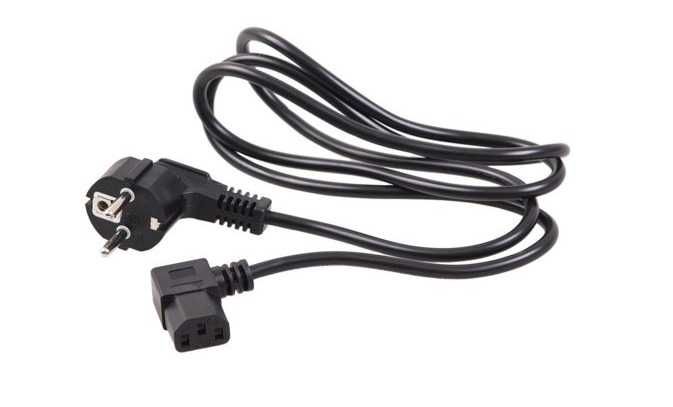 Kabel zasilający PC Monitor Przewód 3m Kątowy * Solidny Wysoka Jakość