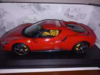 Bburago Ferrari 296 GTB czerwone, skala 1:18