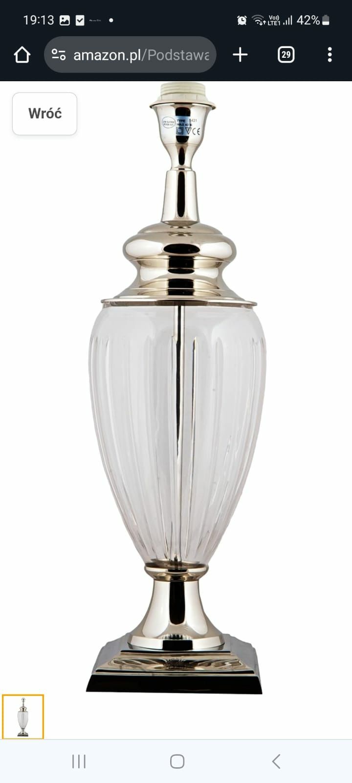 Lene Bjerre Lampa stołowa DEANNA klosz Riviera Maison