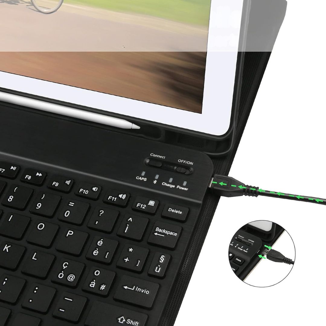 USZKODZONE Etui z klawiaturą Bluetooth JADEMALL iPad 10,2" (9/8./7gen)