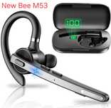 (НОВЫЙ) Bluetooth гарнитура New Bee M53 Black En + кейс блютуз