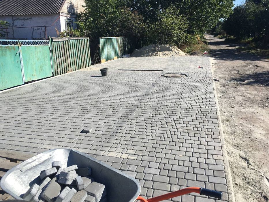 Укладка тротуарной плитки, бордюр, поребрик , асфальт
