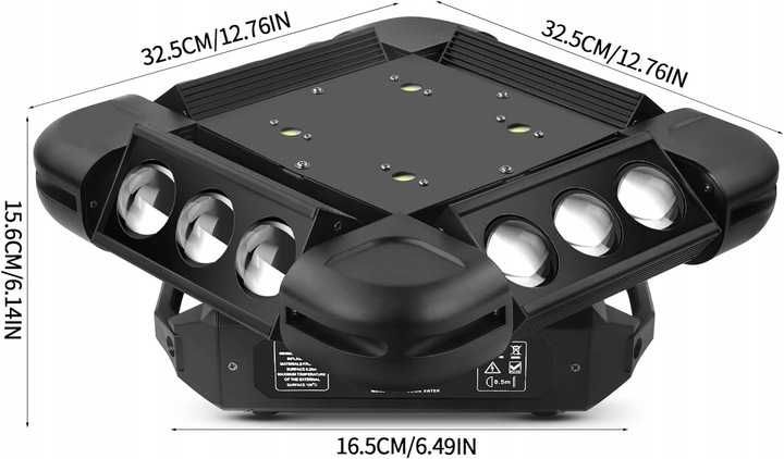 Moving Head 150W RGBW oświetlenie dyskotekowe DMX512 sceniczne