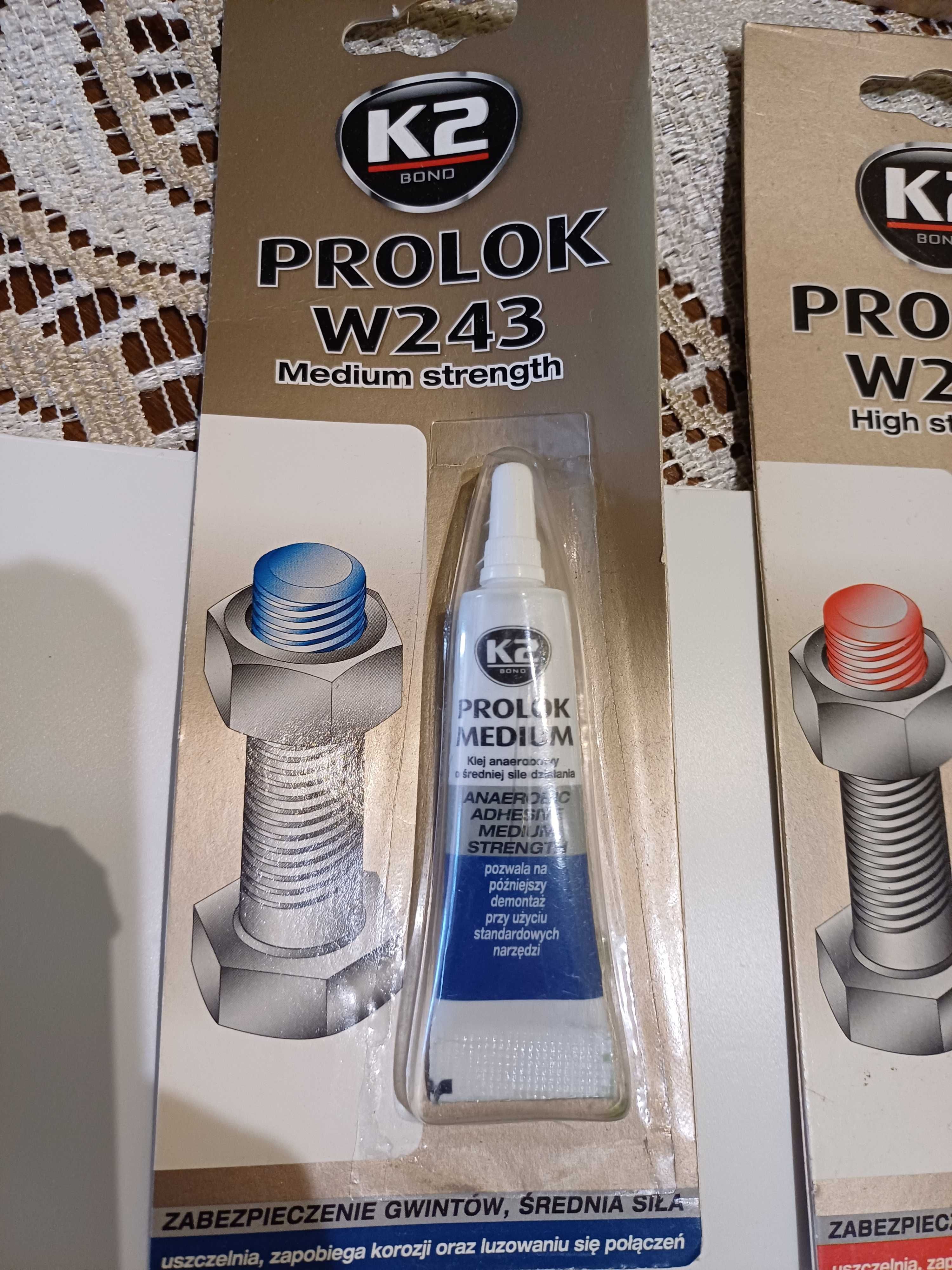 Kleje do śrub k2 6ml. -zestaw
