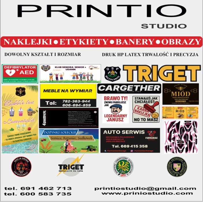 Naklejki • Etykiety • Druk 24h Wrocław