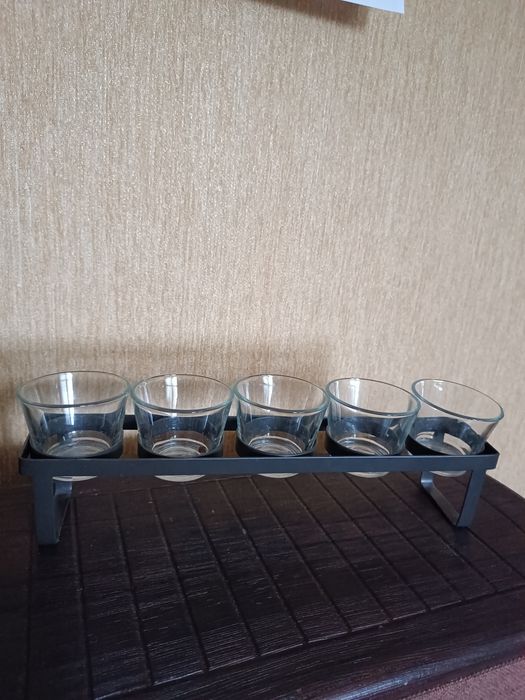 Підсвічник скло ,метал