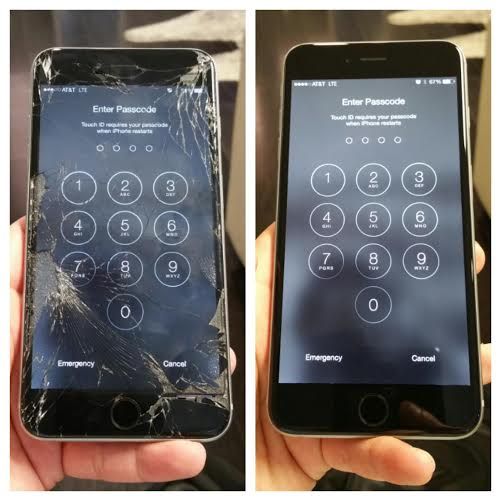 Wyświetlacz dotyk ramka szybka NAPRAWA Iphone 7 7+ 8 8+ TanieEkrany.pl