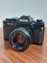 Aparat analogowy Ricoh kr 10 + obiektyw 50mm/f2