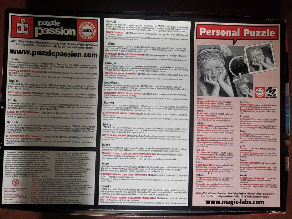 Puzzle Educa 3000 Peças - Tuscan Terrace (Novo, Nunca Montado)