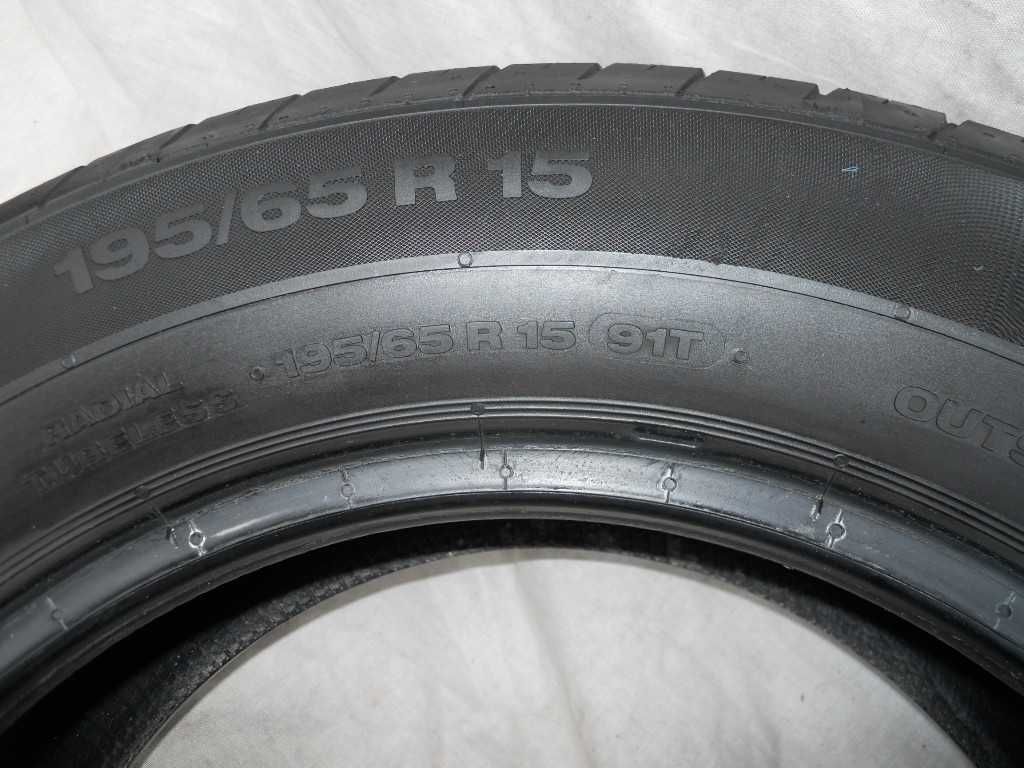 4 Opony letnie CONTINENTAL 195/65R15 91T (2x 6,5mm i 2x 6mm)