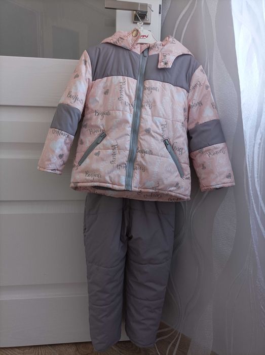 Комбінезон зимовий дитячий для дівчинки, розмір 98
