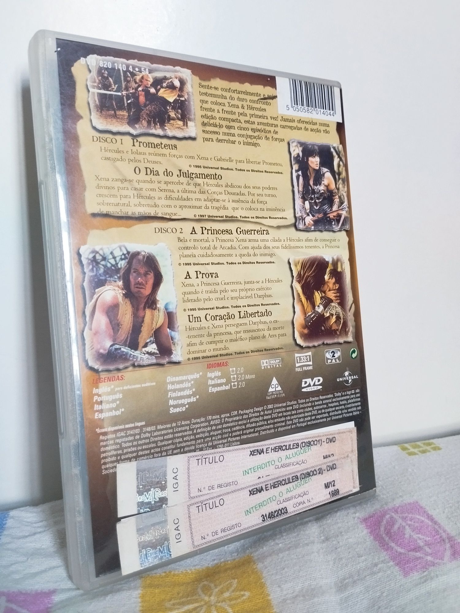 Filme em DVD Xena e Hercules.