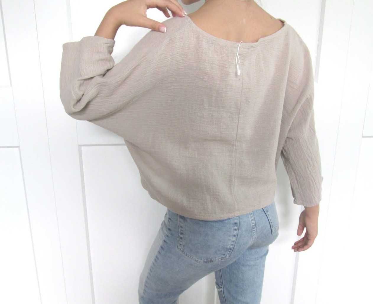 Alexandre Laurent bluzka oversize bawełna vintage S M L uniwersalna