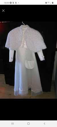 Alba-sukienka komunijna , bolerko, wianek, torebka.