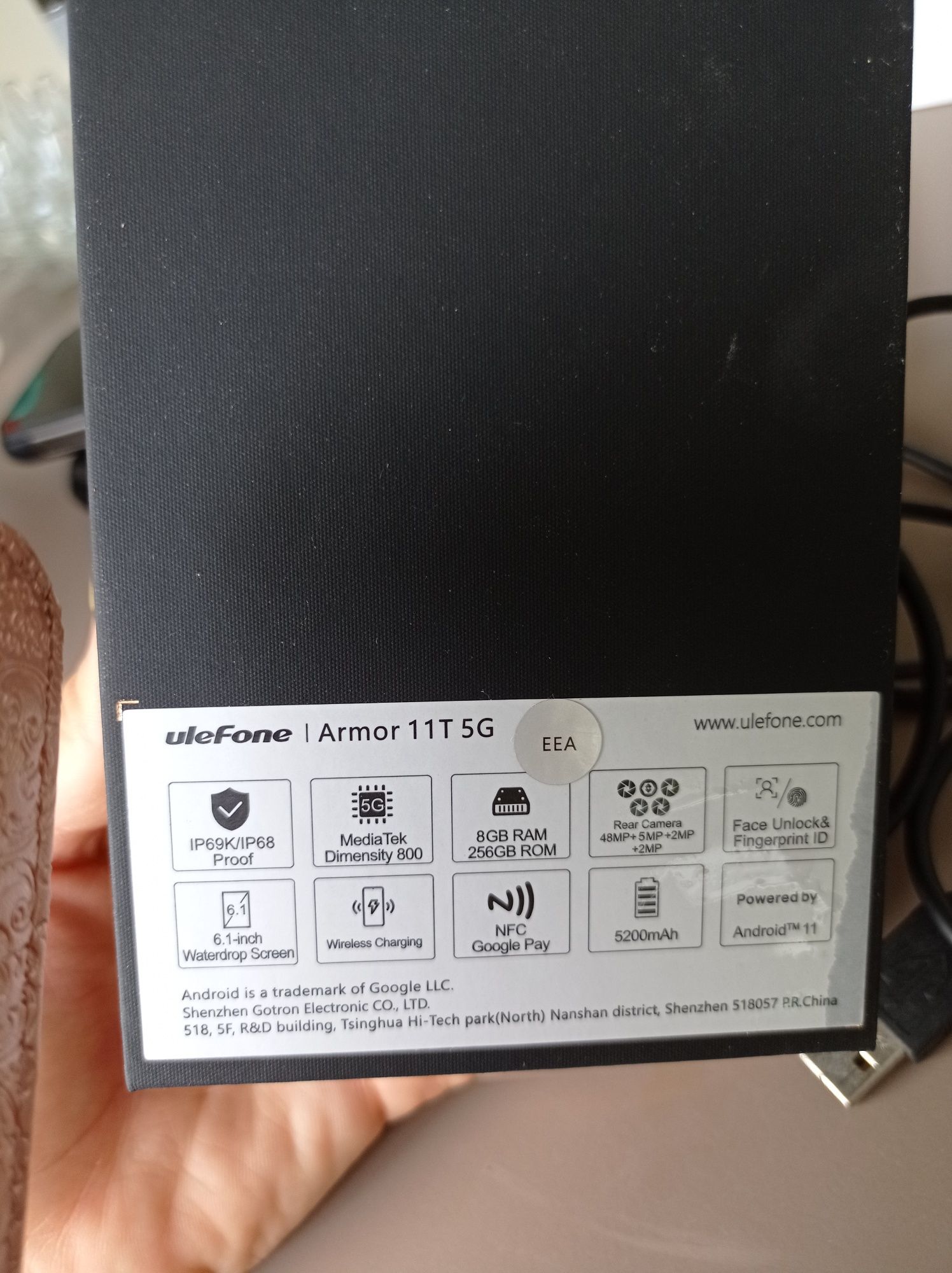 Telefone Armor 11T 5G 8GB/256GB FLIR novo com caixa e fatura